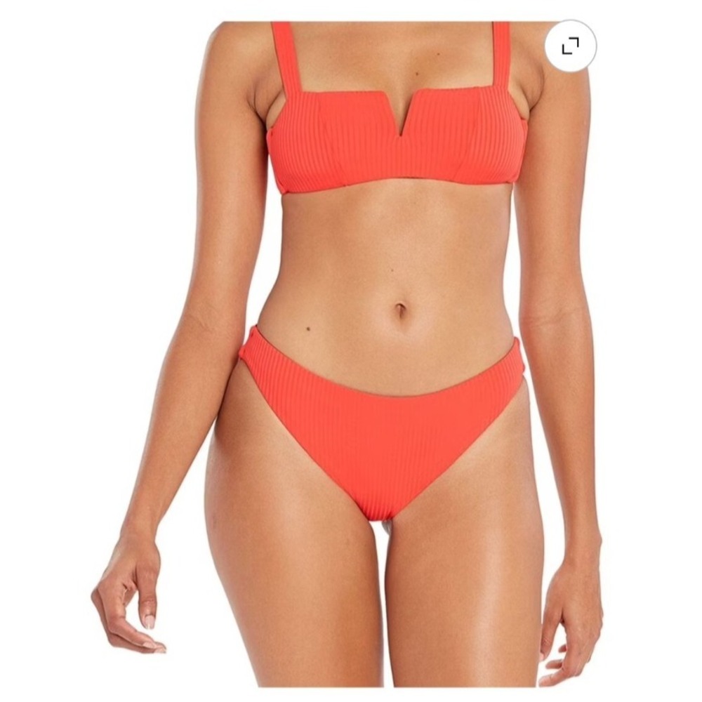 Vitamin A Bikini 2 Piece Small Orange Ecorib Kayla Bralette Bottom Set